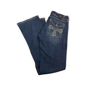 Miss Me Jeans Jewel Cross Flap Pockets Boot Cut Size 30 JP5046L